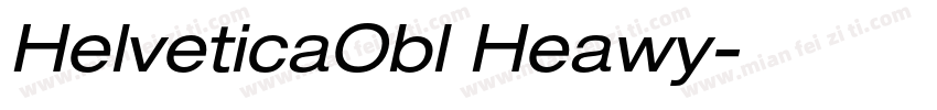 HelveticaObl Heawy字体转换